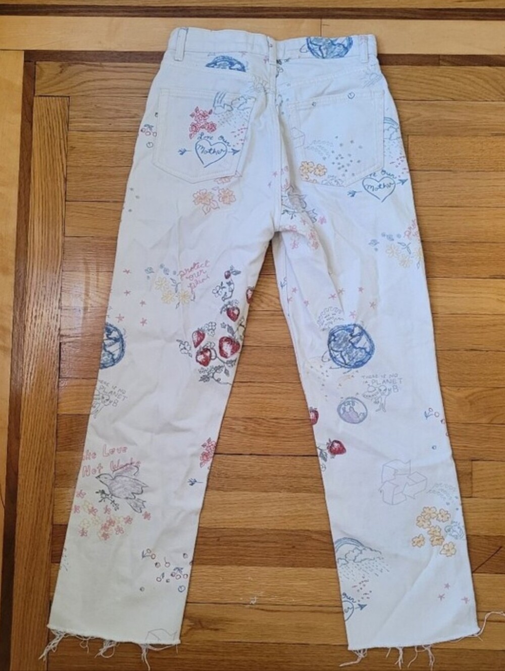 REFORMATION CYNTHIA DOODLE HIGH RISE JEANS - Picture 8 of 10